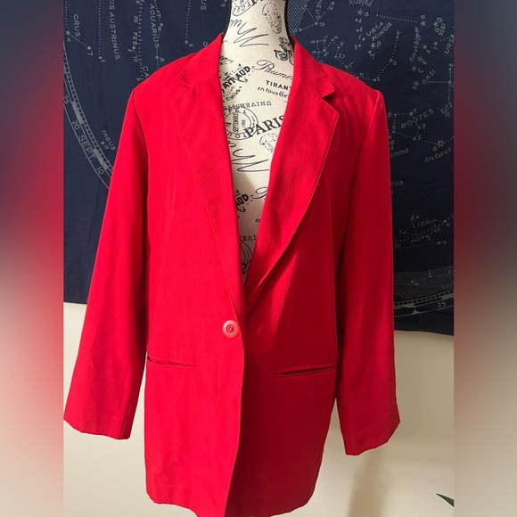 ❤️ Sag Harbor Red Blazer Jacket - Picture 3 of 6